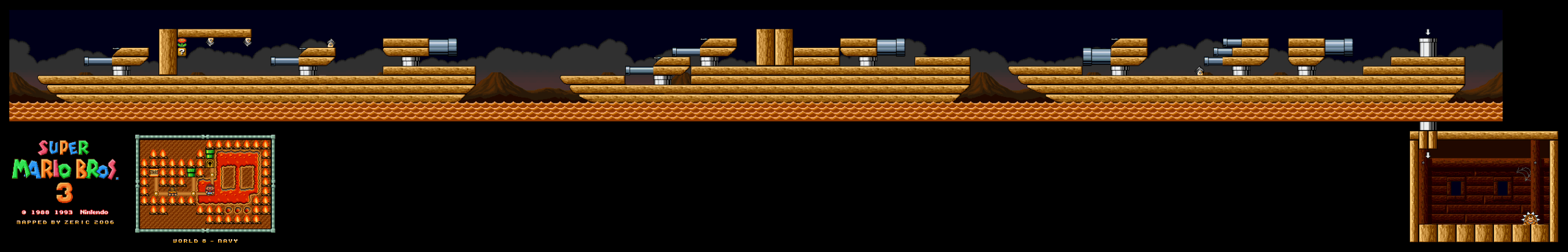 Super Mario Bros. 3 — Battleships SNES map