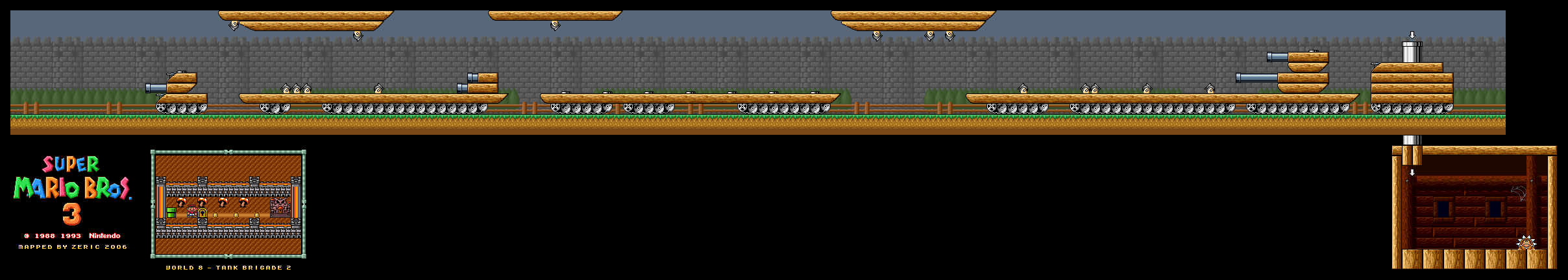 Super Mario Bros. 3 — Super Tank SNES map