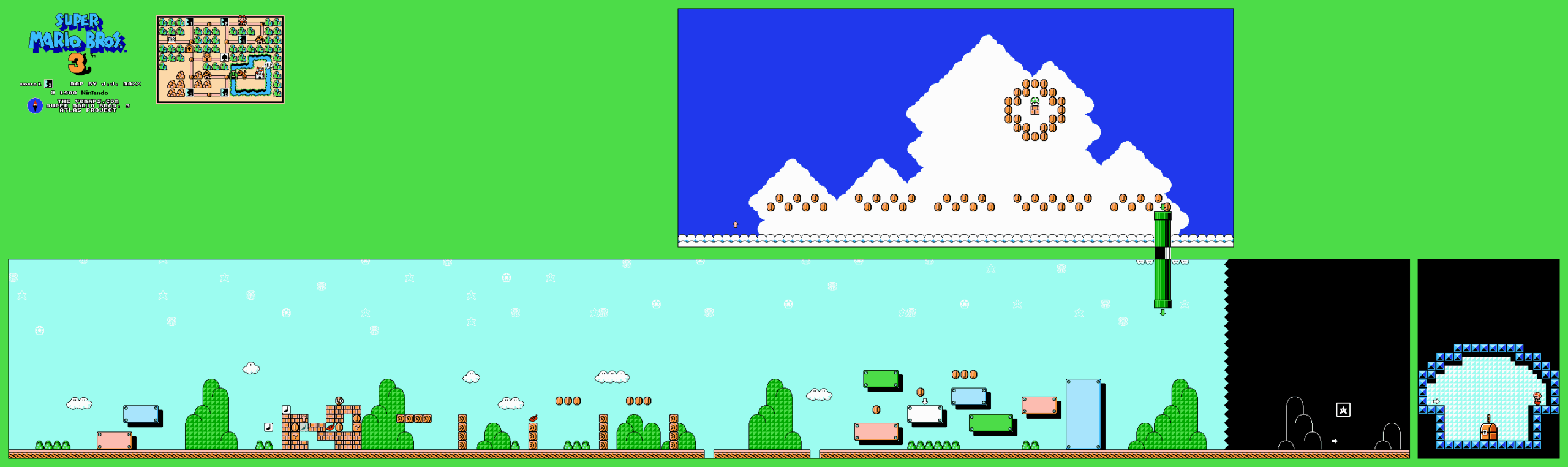 Super Mario Bros. 3 — World 1-3 NES map