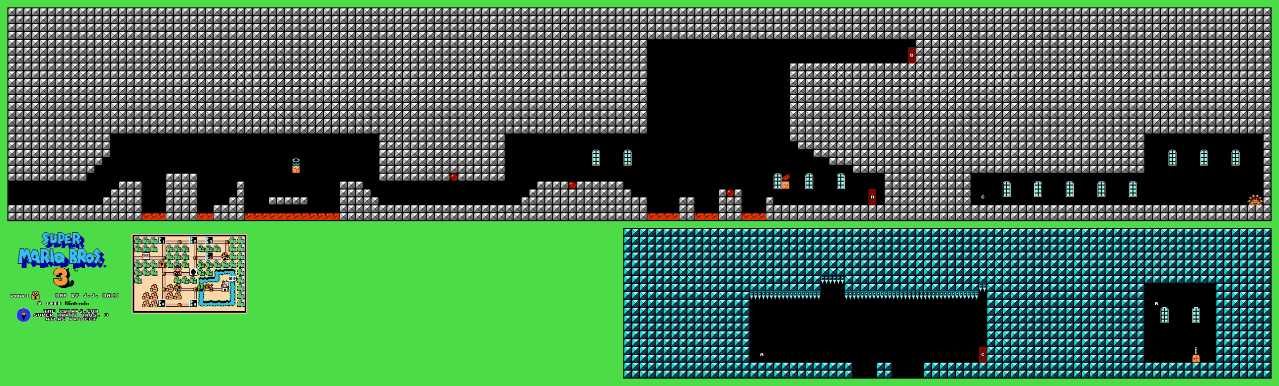 Super Mario Bros. 3 — Fortress NES map