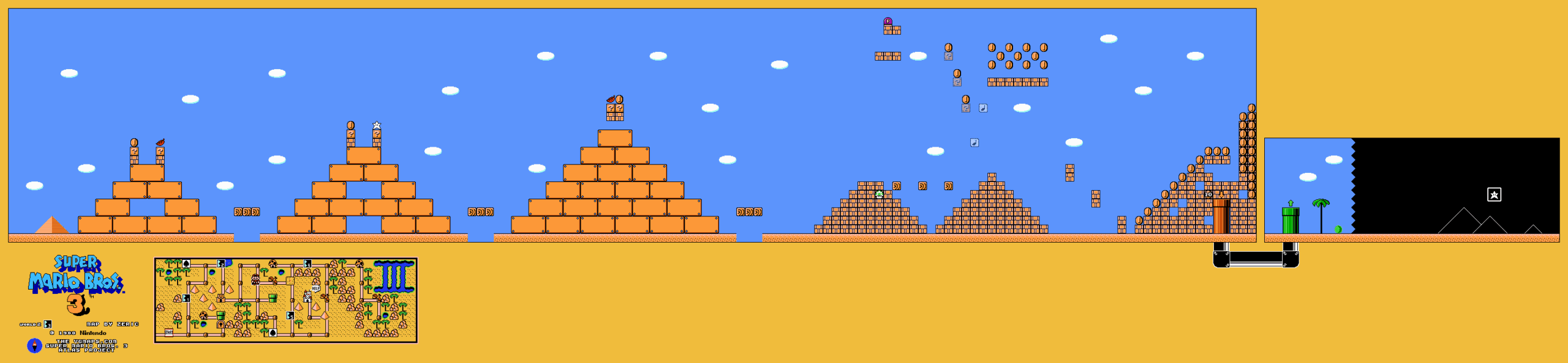 Super Mario Bros. 3 — World 2-3 NES map