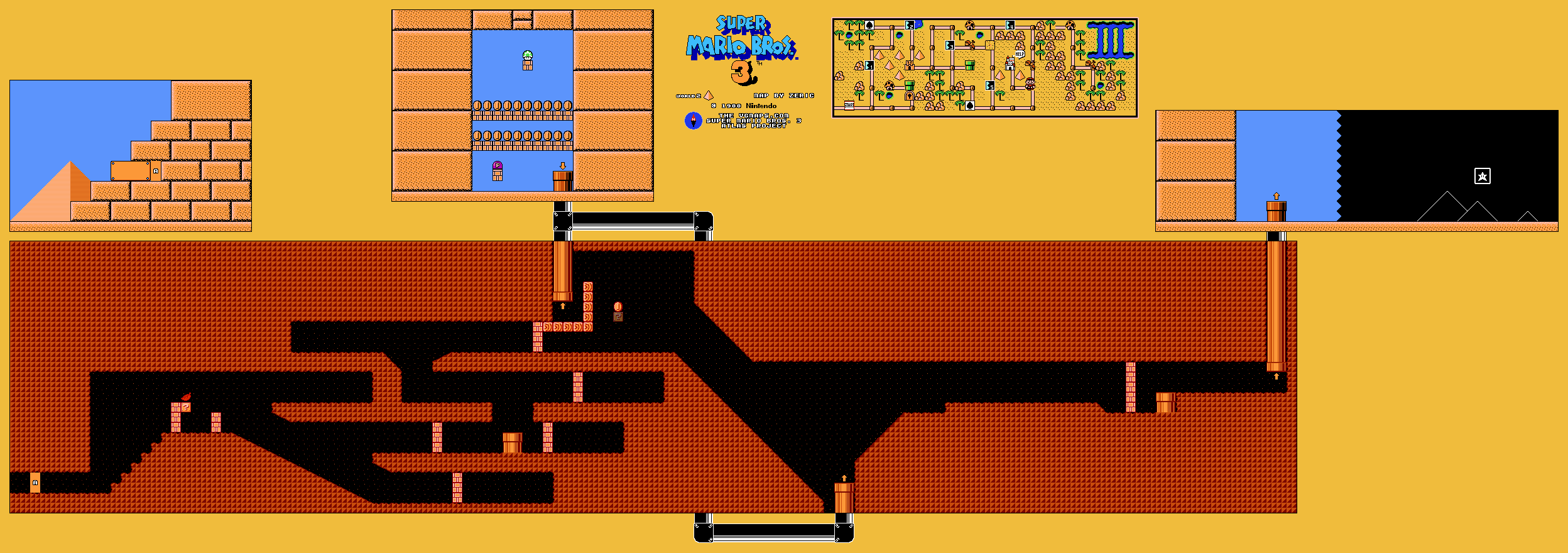 Super Mario Bros. 3 — Pyramid NES map