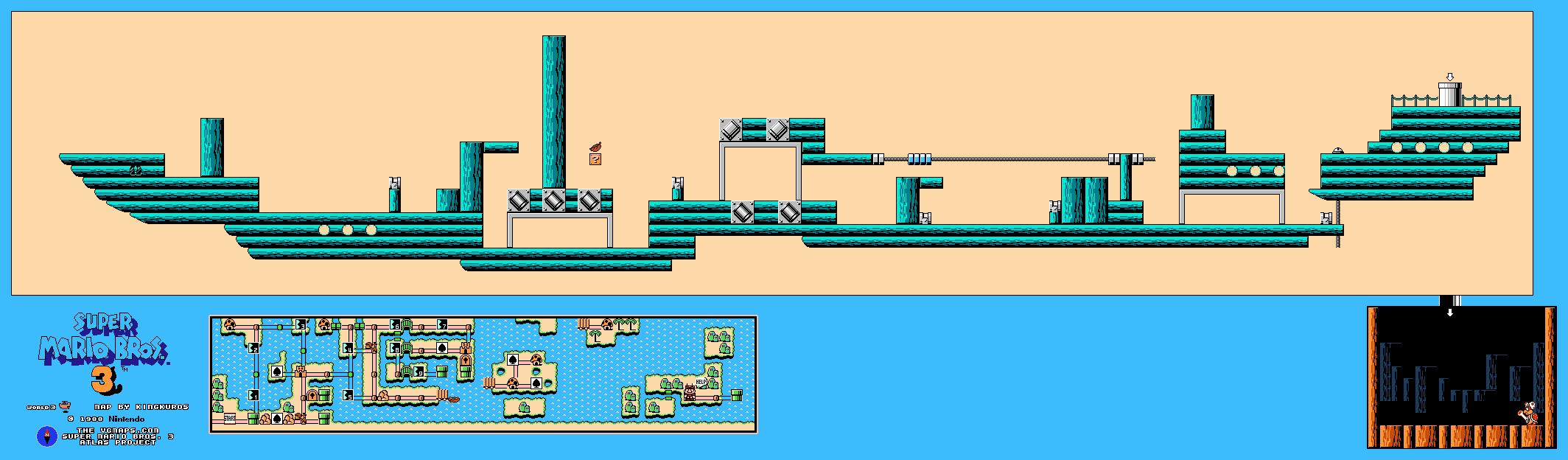 Super Mario Bros. 3 — Airship — Wendy O. Koopa NES map