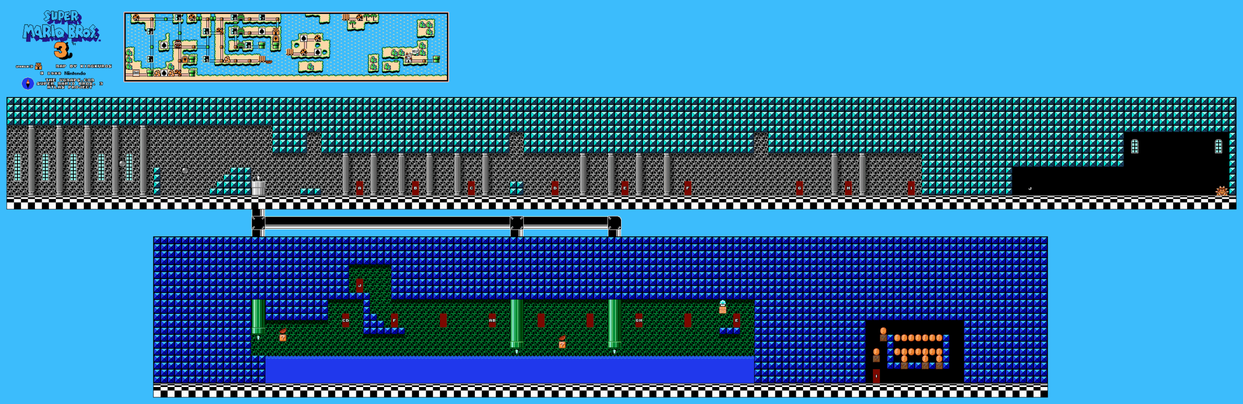 Super Mario Bros. 3 — Fortress 1 NES map
