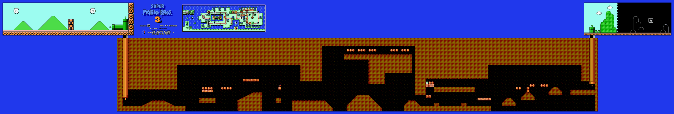 Super Mario Bros. 3 — World 4-3 NES map