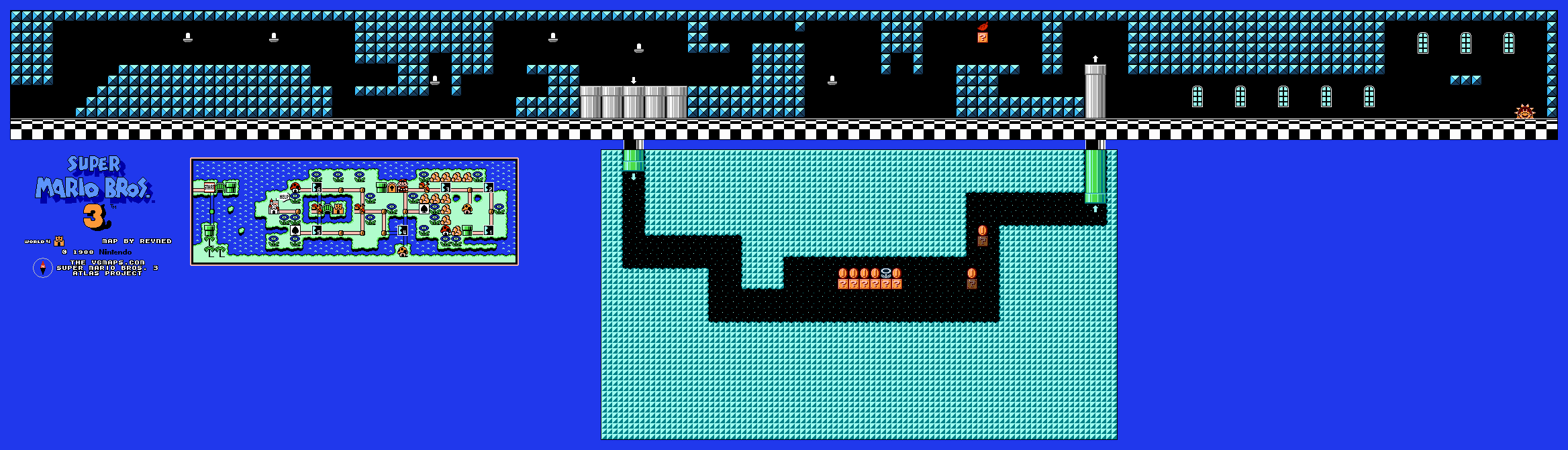 Super Mario Bros. 3 — Fortress 1 NES map
