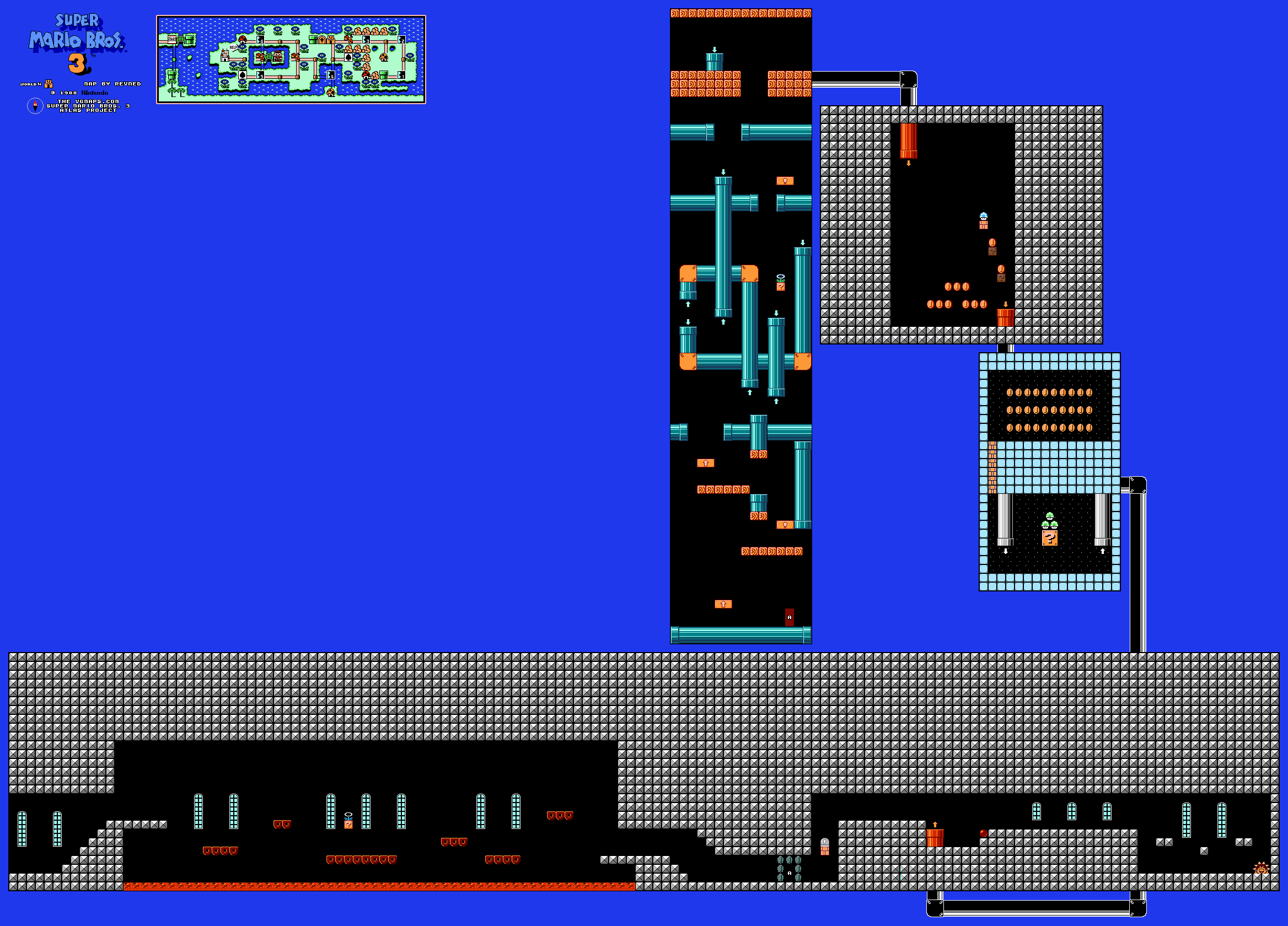 Super Mario Bros. 3 — Fortress 2 NES map