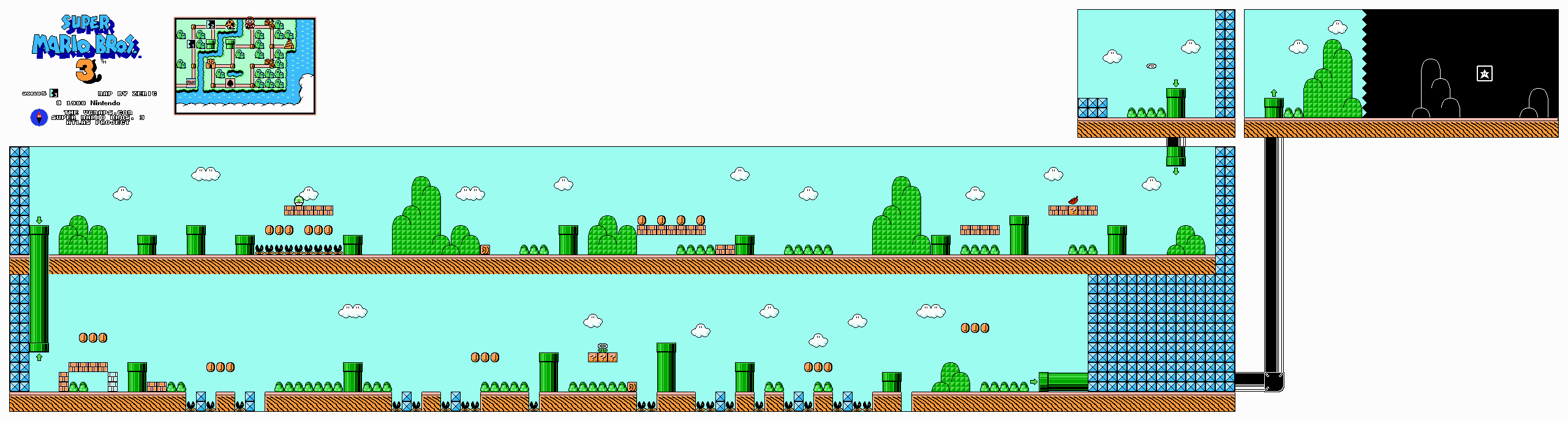 Super Mario Bros. 3 — World 5-3 NES map