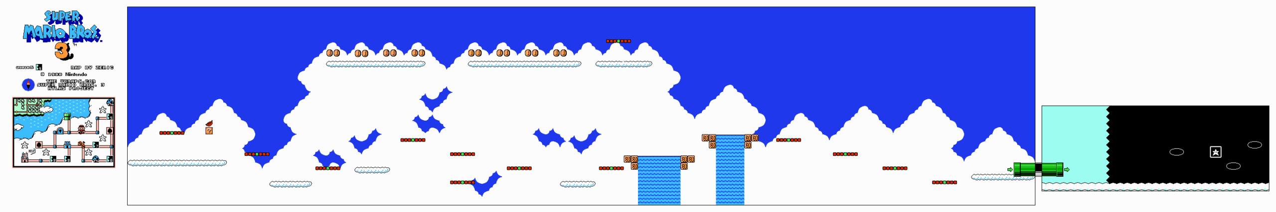 Super Mario Bros. 3 — World 5-4 NES map