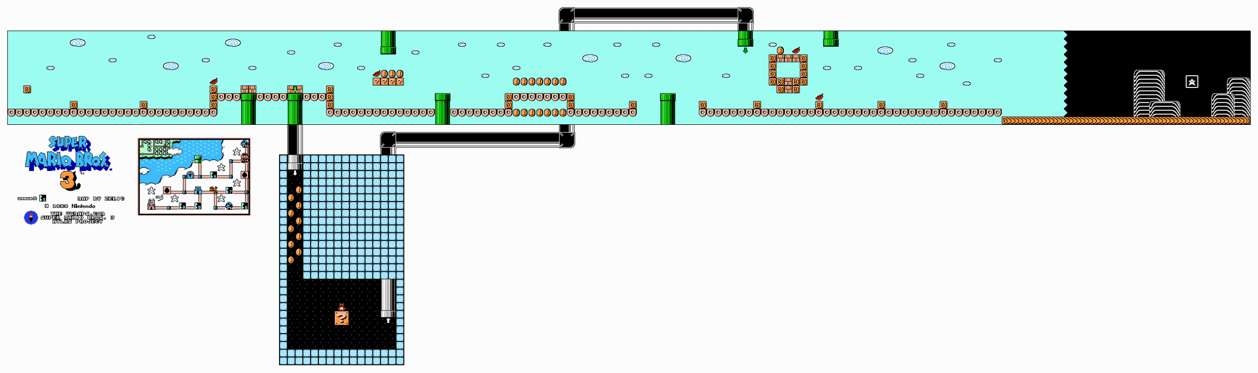 Super Mario Bros. 3 — World 5-5 NES map