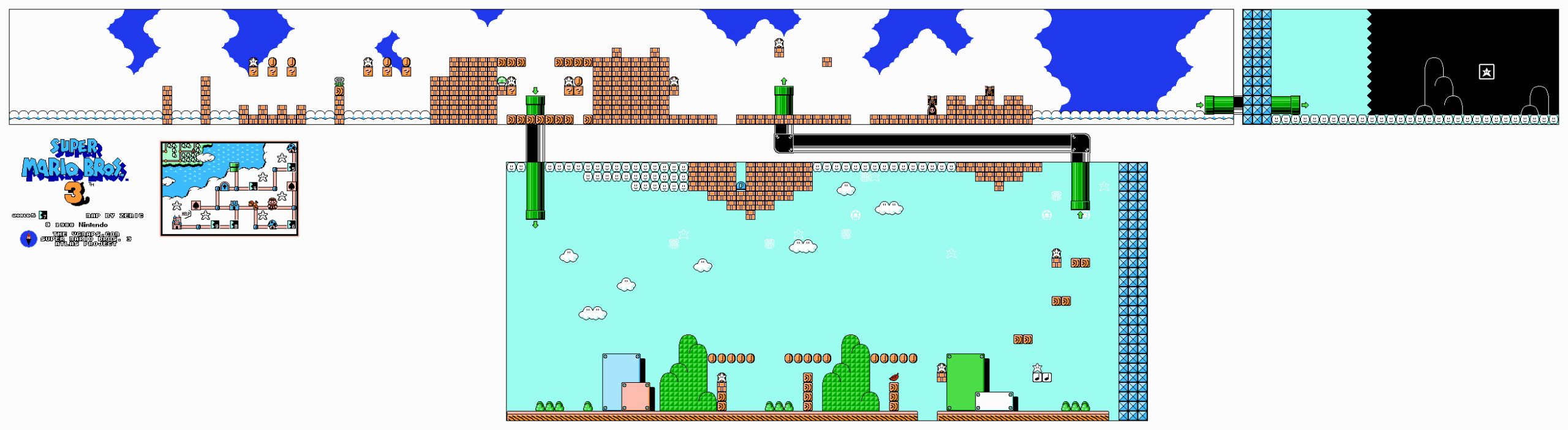 Super Mario Bros. 3 — World 5-7 NES map