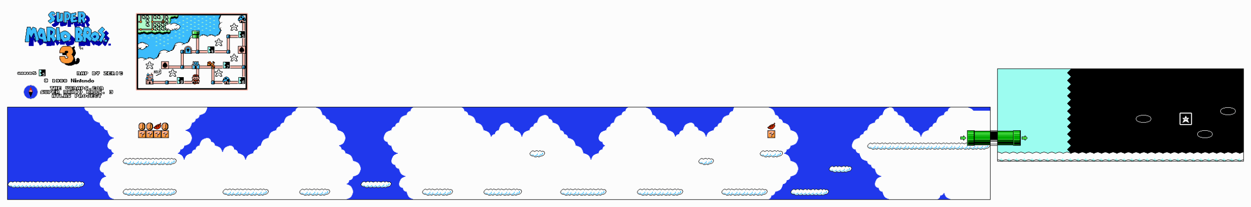 Super Mario Bros. 3 — World 5-8 NES map