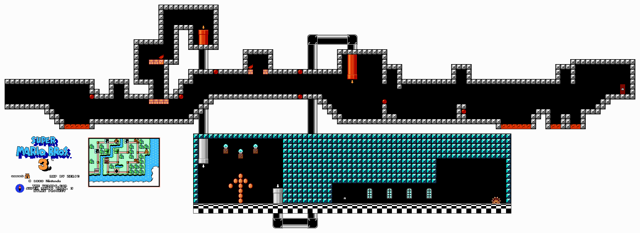 Super Mario Bros. 3 — Fortress 1 NES map