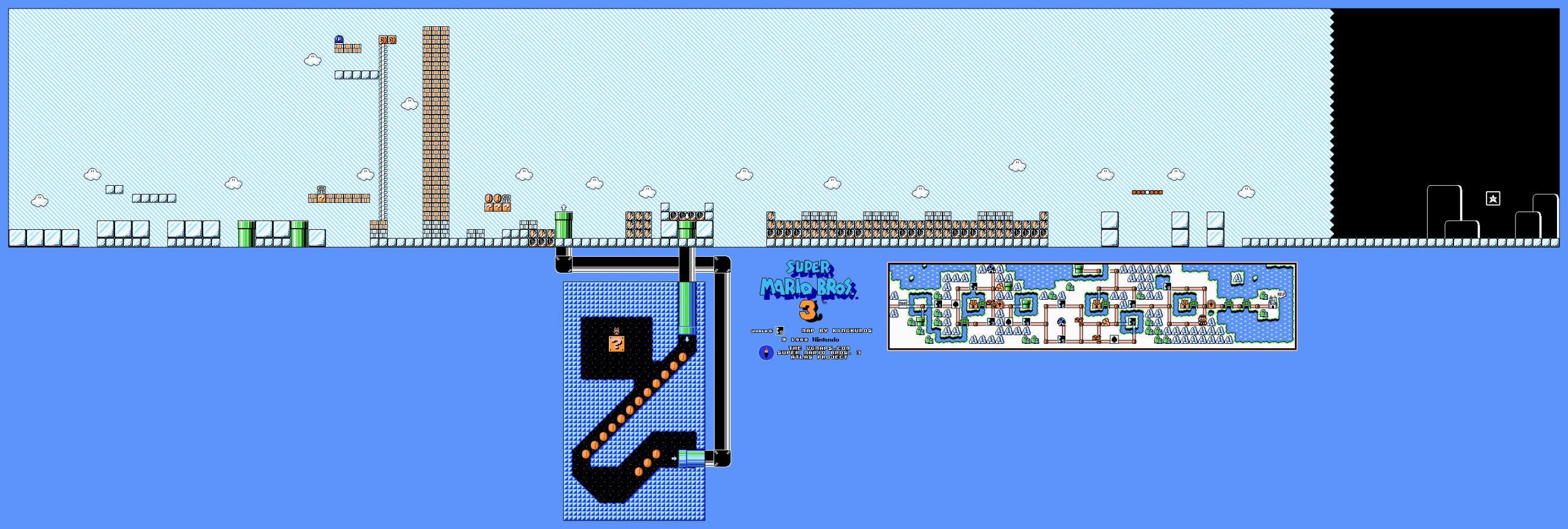 Super Mario Bros. 3 — World 6-10 NES map