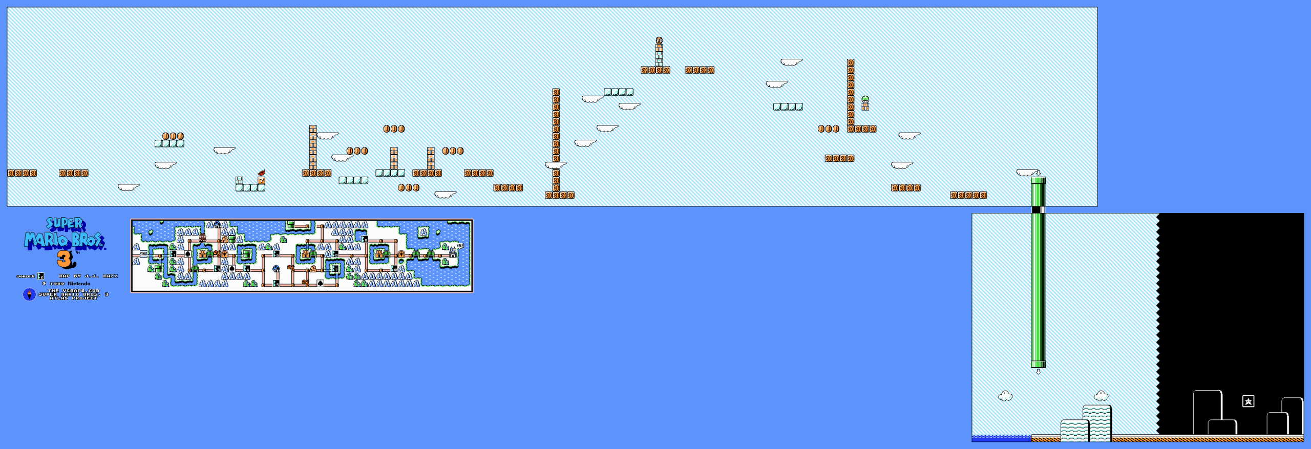 Super Mario Bros. 3 — World 6-2 NES map