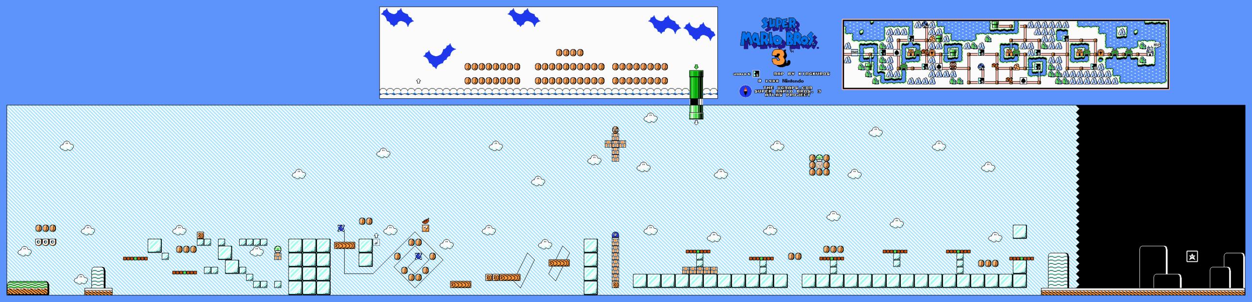 Super Mario Bros. 3 — World 6-4 NES map