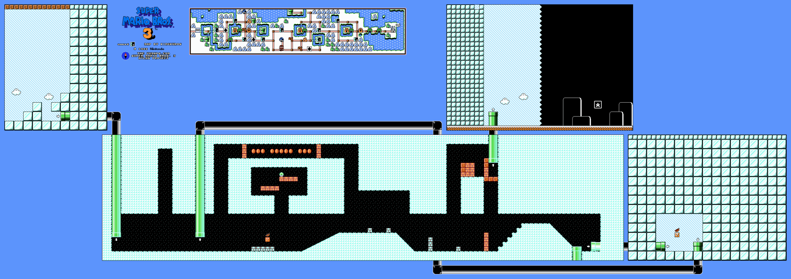 Super Mario Bros. 3 — World 6-5 NES map