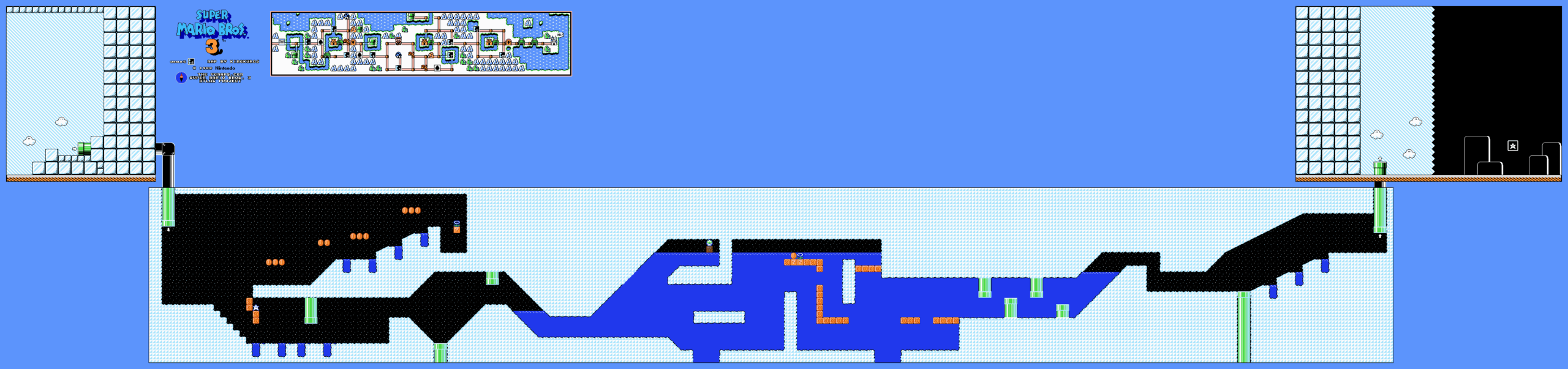 Super Mario Bros. 3 — World 6-6 NES map