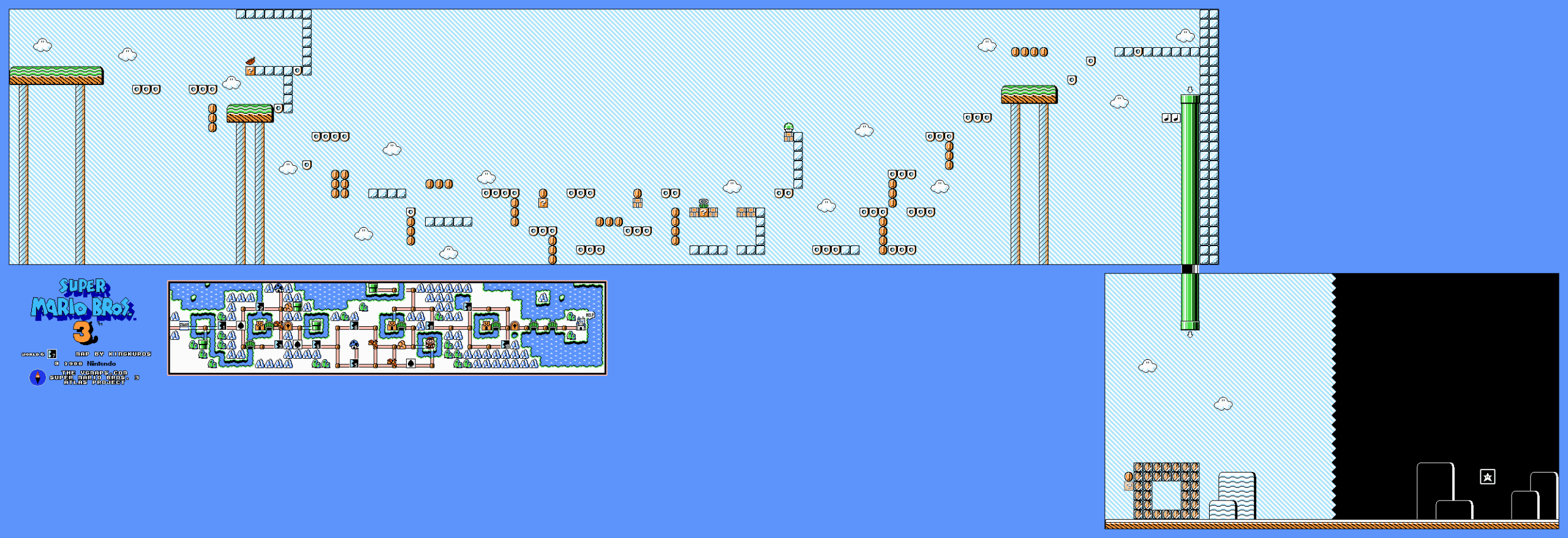 Super Mario Bros. 3 — World 6-7 NES map