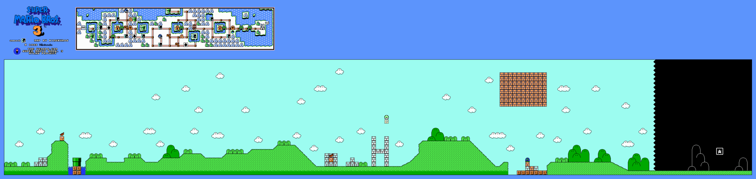 Super Mario Bros. 3 — World 6-8 NES map