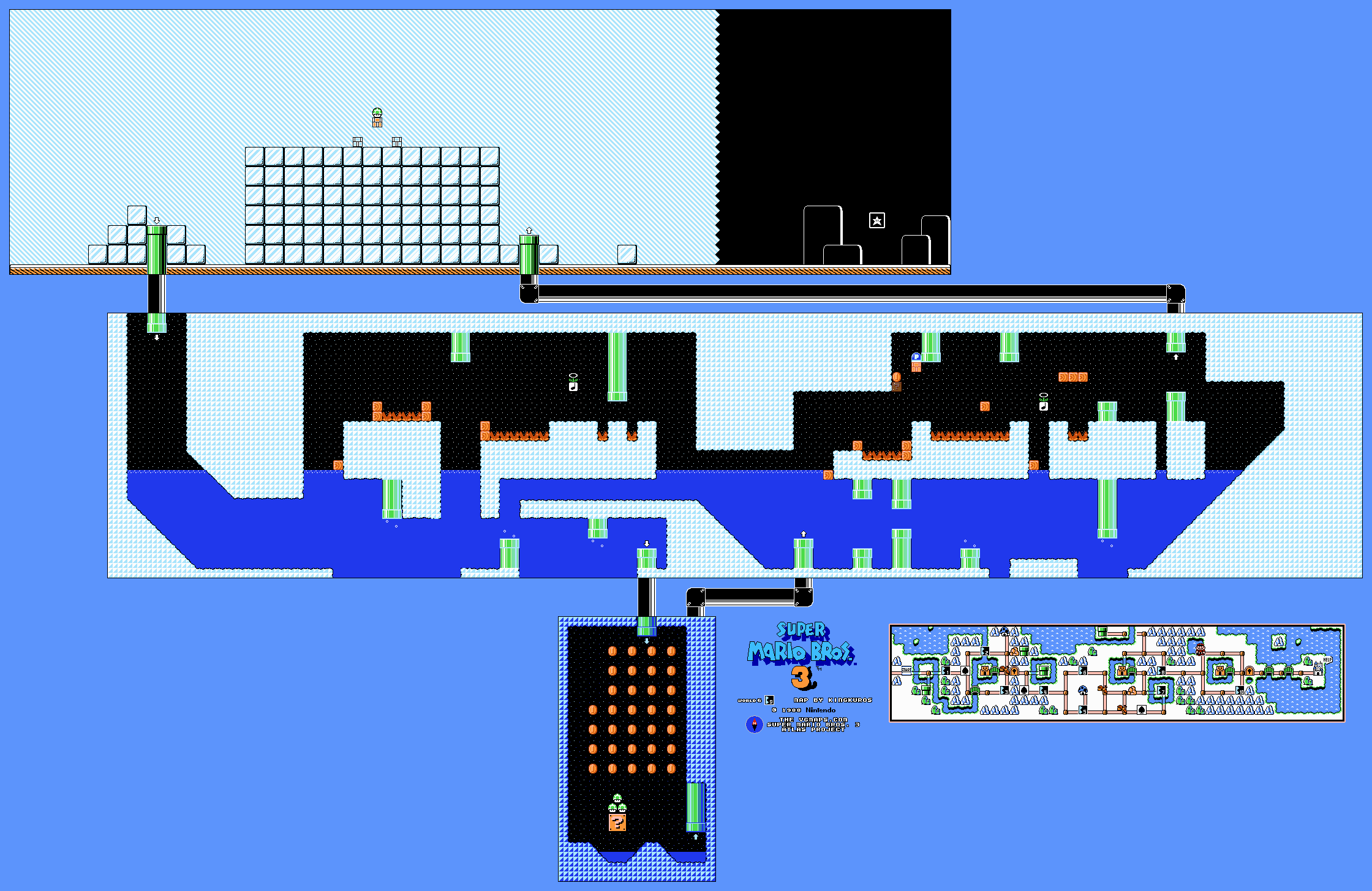 Super Mario Bros. 3 — World 6-9 NES map