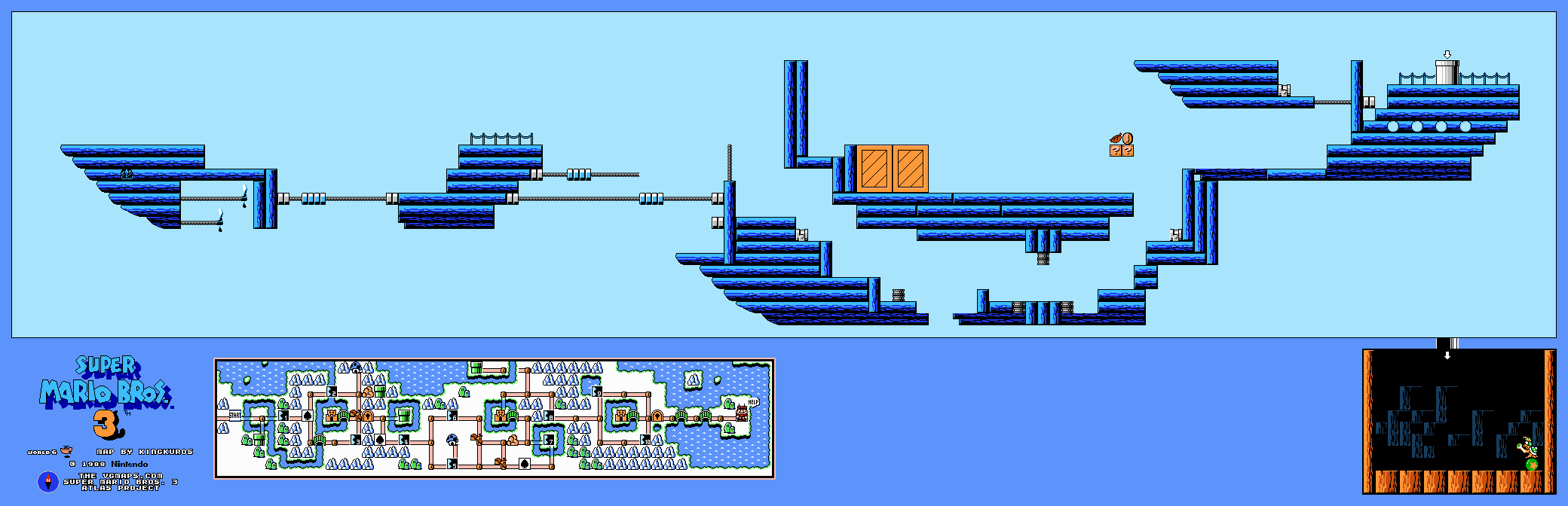 Super Mario Bros. 3 — Airship — Lemmy Koopa NES map