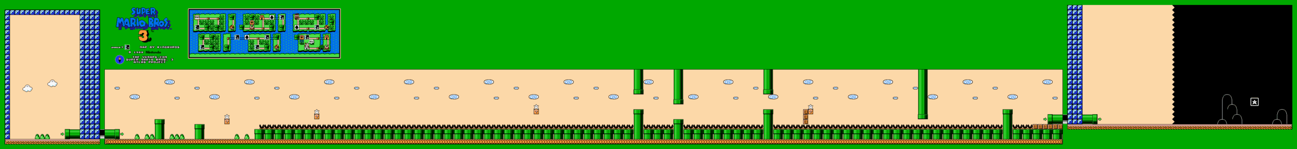 Super Mario Bros. 3 — World 7-7 NES map