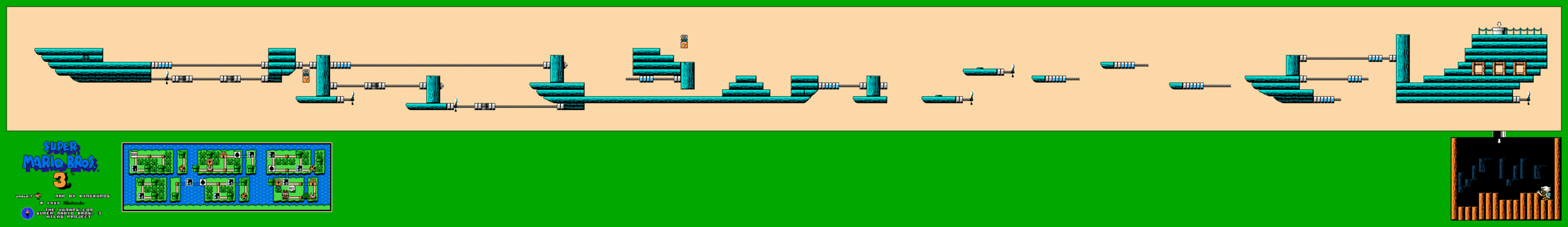 Super Mario Bros. 3 — Airship — Ludwig von Koopa NES map