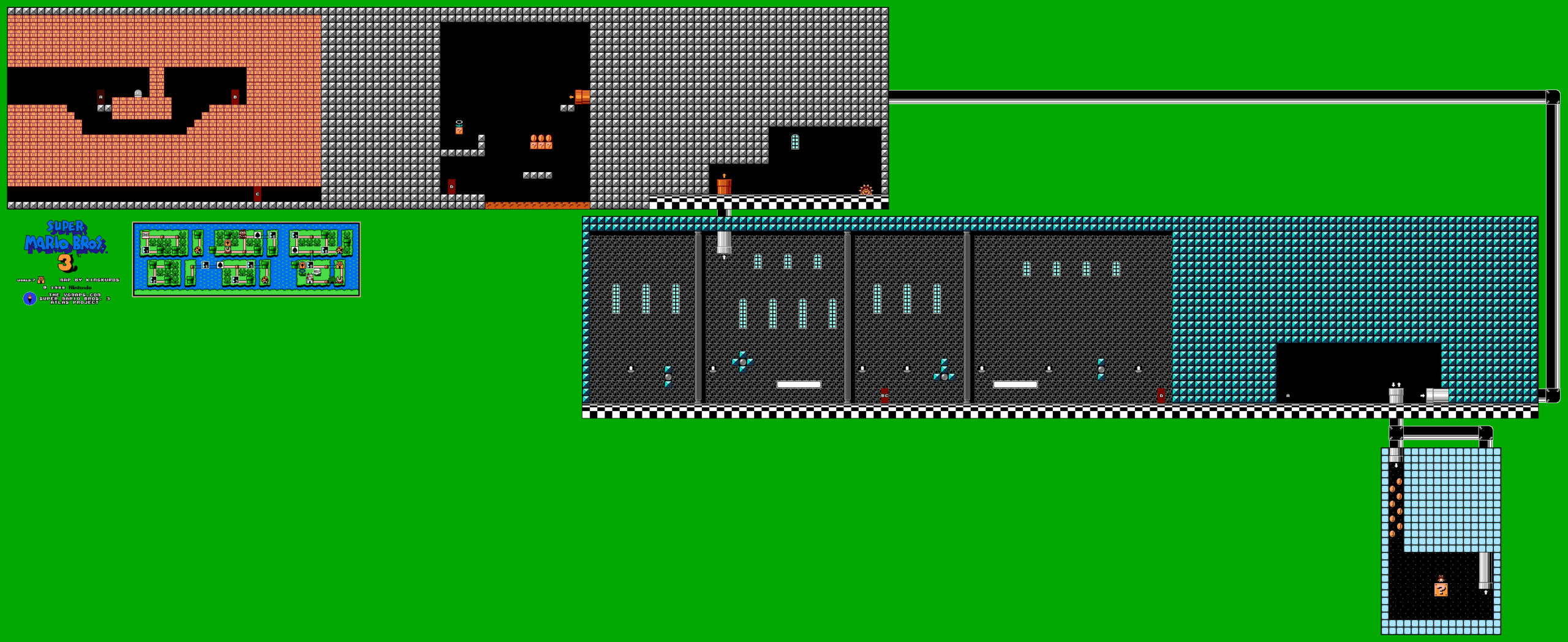 Super Mario Bros. 3 — Fortress 1 NES map