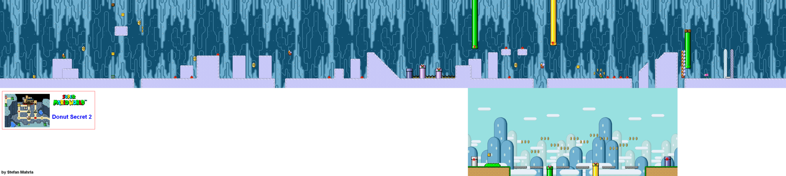 Donut Secret 2 level map — Super Mario World (SNES)