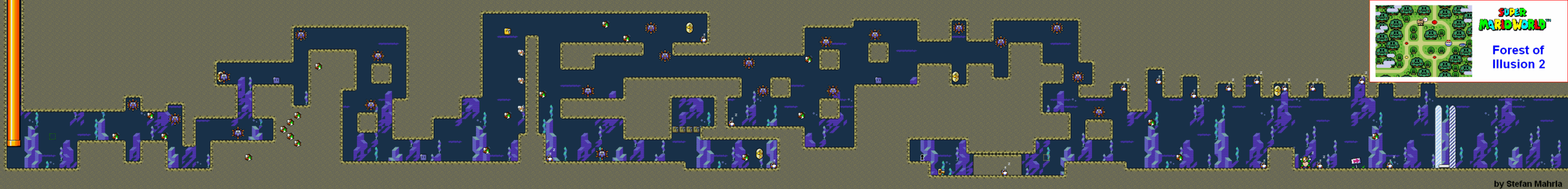 Forest of Illusion 2 level map — Super Mario World (SNES)
