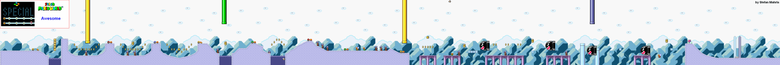 Awesome level map — Super Mario World (SNES)