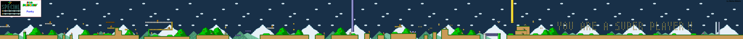 Funky level map — Super Mario World (SNES)