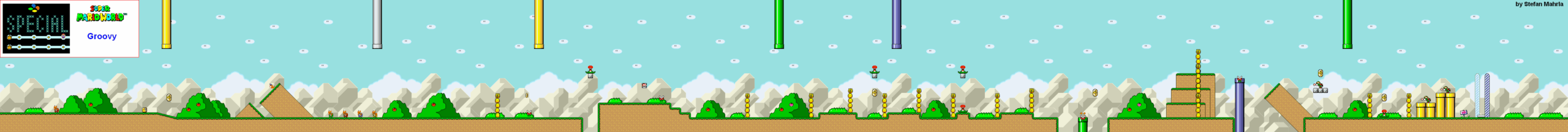 Groovy level map — Super Mario World (SNES)