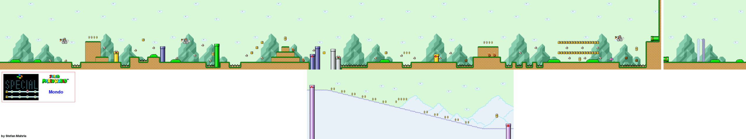 Mondo level map — Super Mario World (SNES)