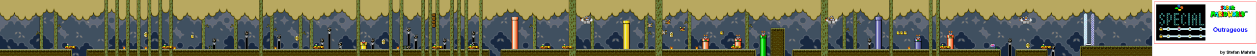 Outrageous level map — Super Mario World (SNES)
