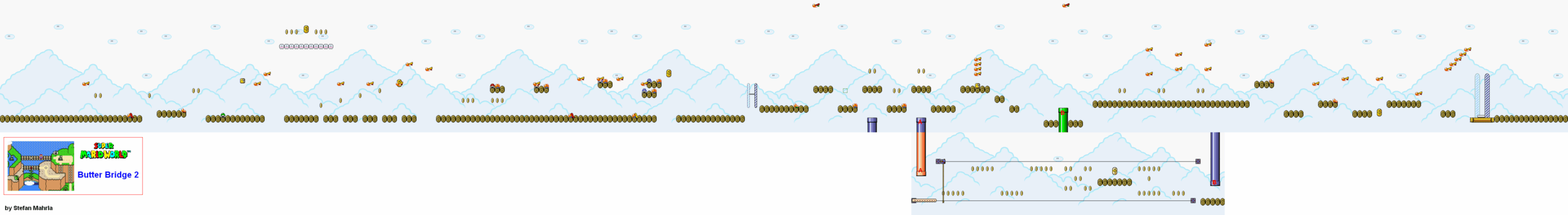 Butter Bridge 2 level map — Super Mario World (SNES)