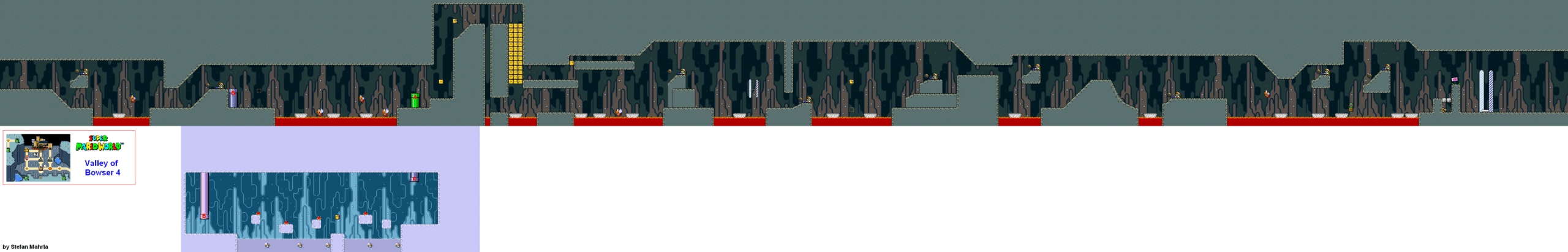 Valley of Bowser 4 level map — Super Mario World (SNES)