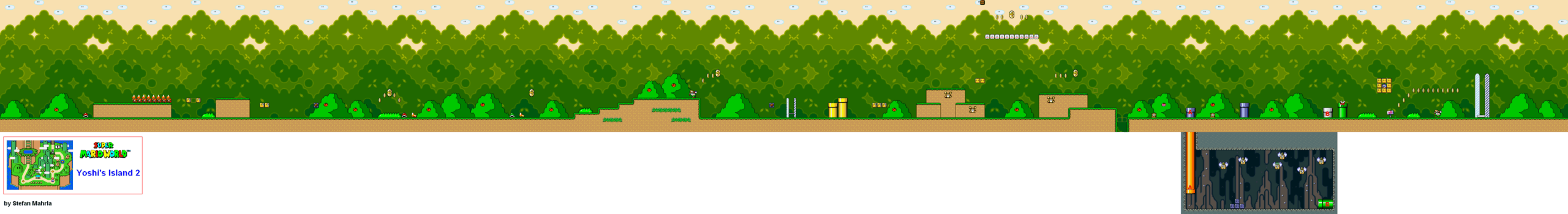 Yoshi's Island 2 level map — Super Mario World (SNES)