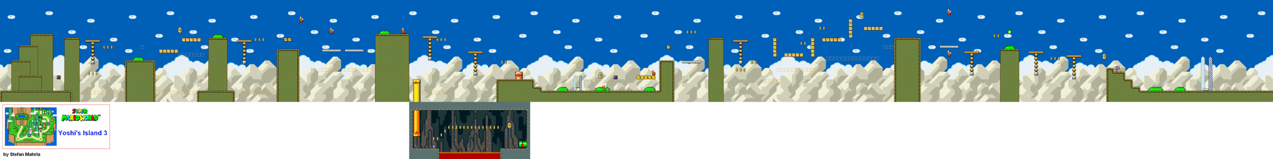 Yoshi's Island 3 level map — Super Mario World (SNES)