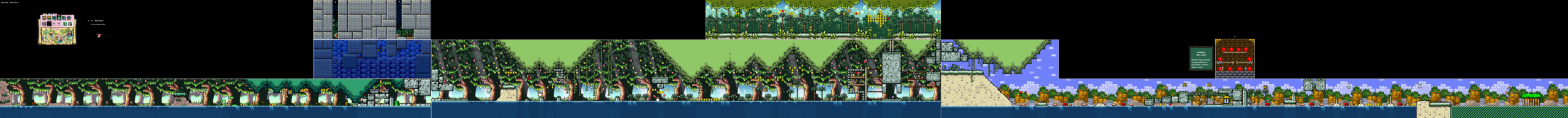 World 3-7 — Monkeys' Favorite Lake — full SNES stage map