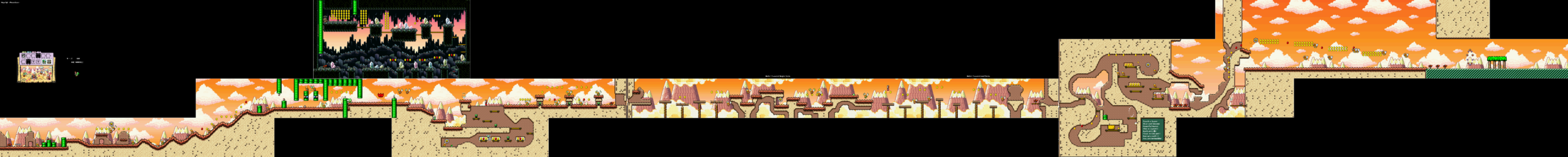 World 4-1 — GO! GO! MARIO!! — full SNES stage map