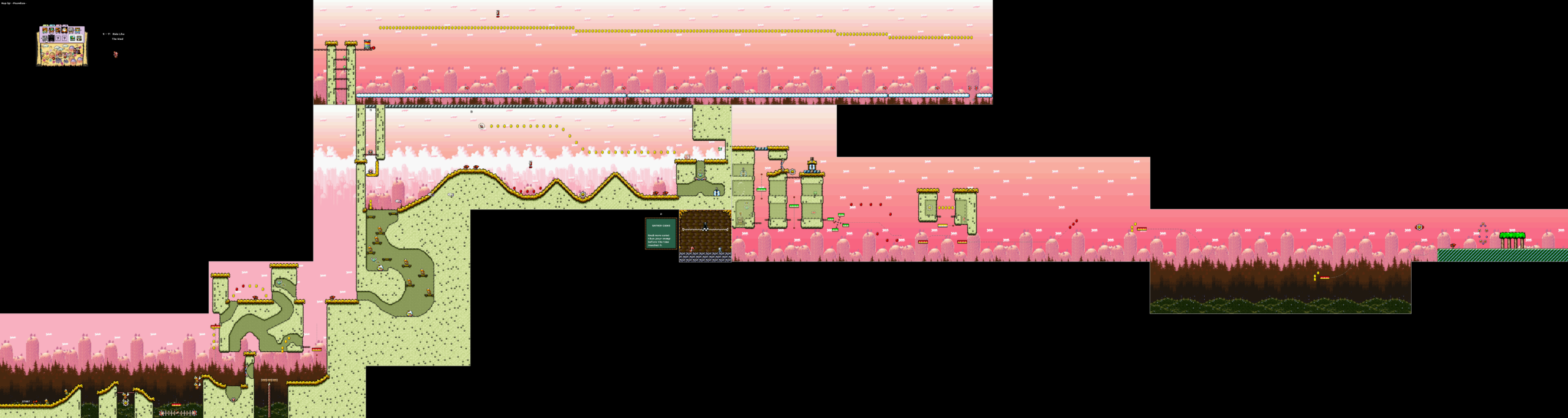 World 4-7 — Ride Like The Wind — full SNES stage map