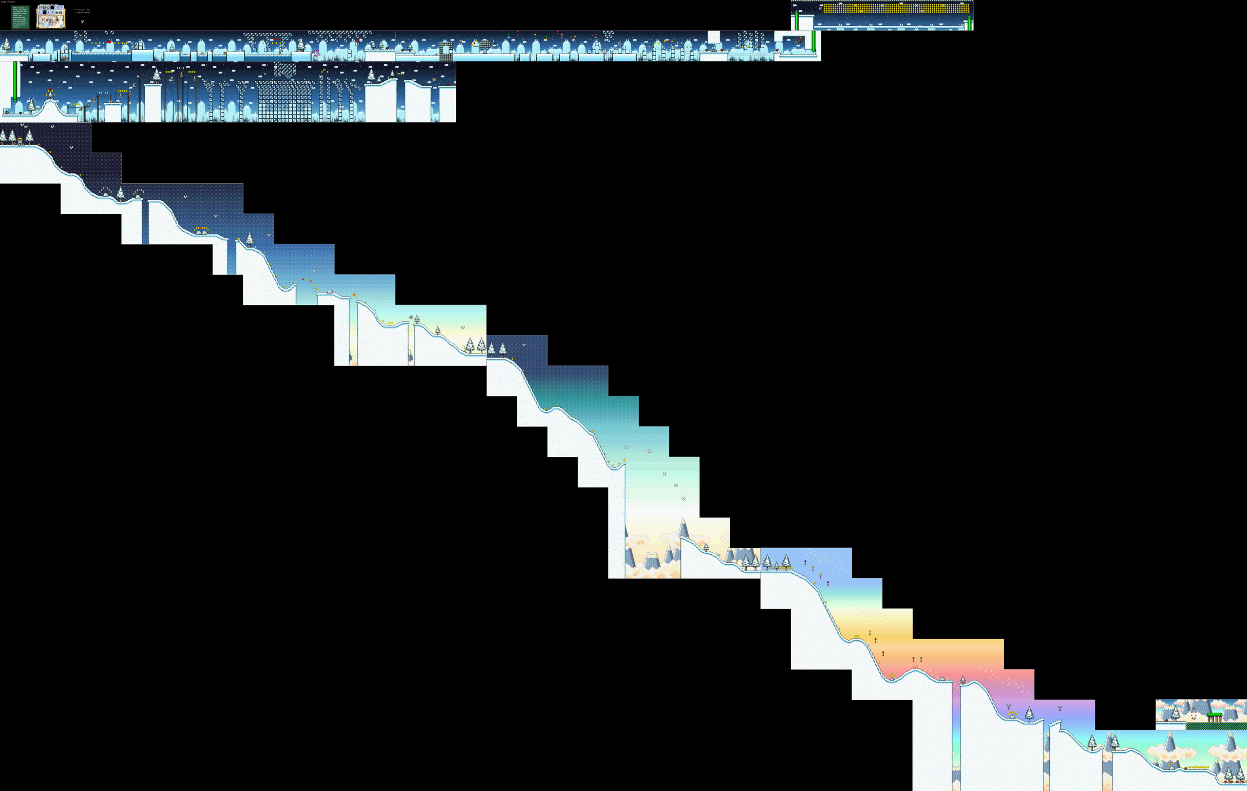 World 5-3 — Danger - Icy Conditions Ahead — full SNES stage map