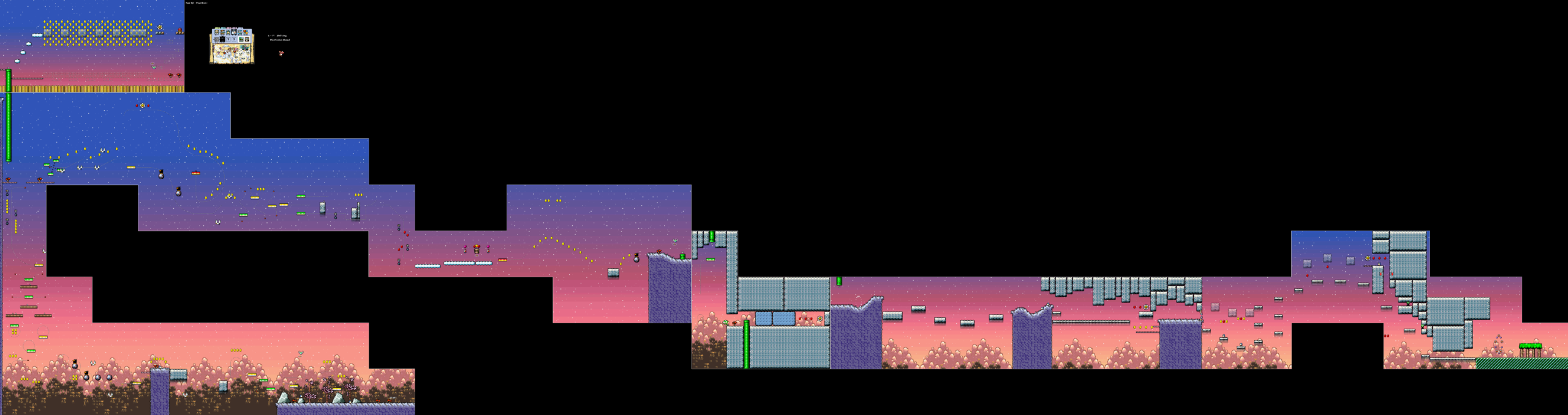 World 5-7 — Shifting Platforms Ahead — full SNES stage map