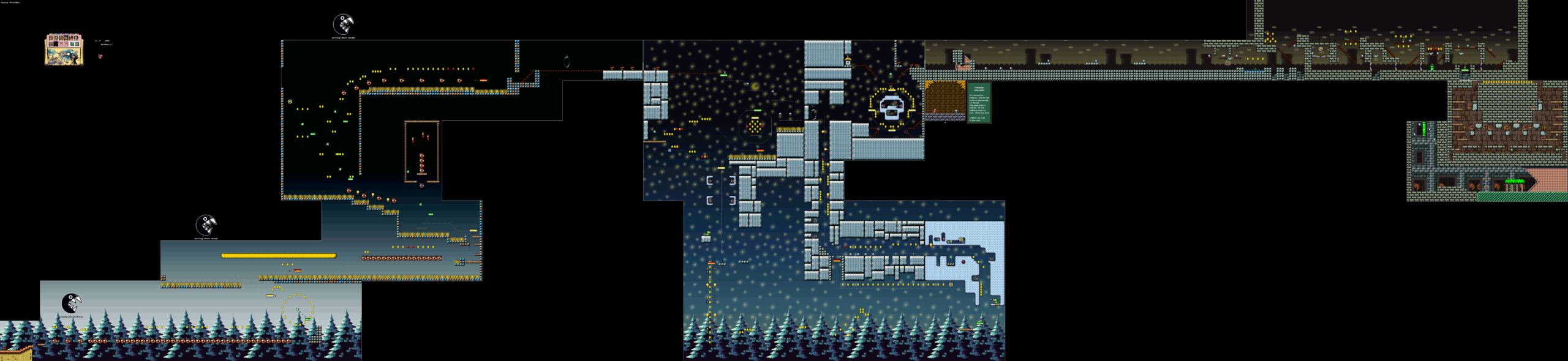 World 6-7 — KEEP MOVING!!!! — full SNES stage map