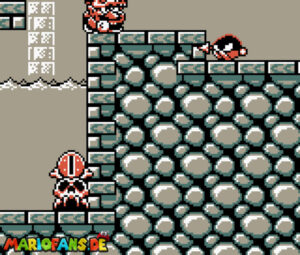 Course 3: Wario jumping above the regular goal wall