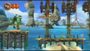 World 2 — Beach — Donkey Kong Country Returns walkthrough screenshot