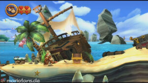 World 2 — Beach — Donkey Kong Country Returns walkthrough screenshot