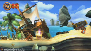 World 2 — Beach — Donkey Kong Country Returns walkthrough screenshot